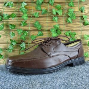 Alpine Swiss Men  Derby Oxfords Brown Synthetic‎ Size 12 Medium Gently Used 2025